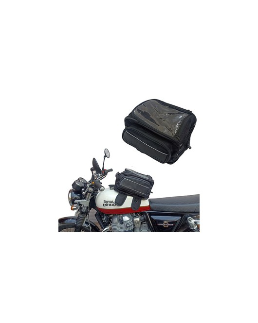Royal Enfield Bike Universal Magnetic Tank Black Canvas Bag Pouch    