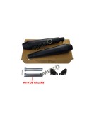 Royal Enfield GT and Interceptor 650cc AEW TE 101 Black Exhaust Silencer Pair
