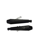 Royal Enfield GT and Interceptor 650cc AEW TE 101 Black Exhaust Silencer Pair