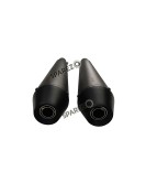 Royal Enfield GT and Interceptor 650cc AEW TE 101 Black Exhaust Silencer Pair