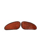 Customized Royal Enfield Interceptor 650cc Leather Knee Pad Pair Union Jack Rusty Grey D8