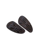 Customized Royal Enfield Interceptor 650 Leather Knee Pad Pair Union Jack Black D7