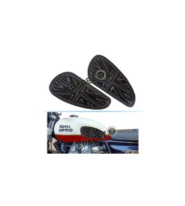 Customized Royal Enfield Interceptor 650 Leather Knee Pad Pair Union Jack D6