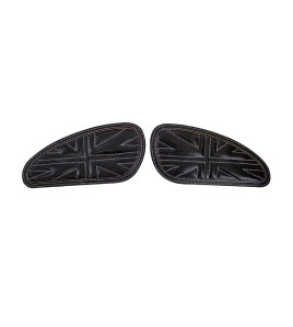 Customized Royal Enfield Interceptor 650 Leather Knee Pad Pair Union Jack D6