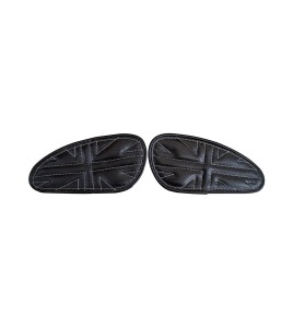 Customized Royal Enfield Interceptor 650cc Leather Knee Pad Pair Union Jack D5
