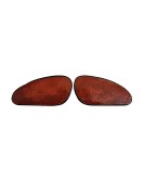 Customized Royal Enfield Interceptor 650cc Leather Knee Pad Pair Union Jack D4
