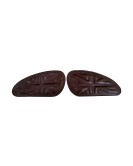 Customized Royal Enfield Interceptor 650cc Leather Knee Pad Pair Union Jack D4