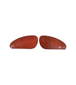 Customized Royal Enfield Interceptor 650cc Leather Knee Pad Pair Union Jack D3