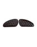 Customized Royal Enfield Interceptor 650cc Leather Knee Pad Pair Union Jack D2