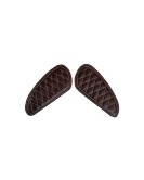 Customized Royal Enfield Interceptor 650cc Leather Knee Pad Pair Union Jack D1
