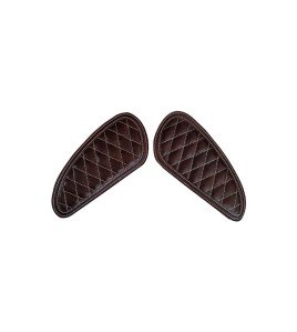 Customized Royal Enfield Interceptor 650cc Leather Knee Pad Pair Union Jack D1