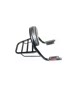 Royal Enfield Interceptor 650cc Rear Luggage Rack and Backrest Cushion Black