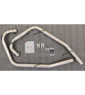 Royal Enfield GT and Interceptor 650cc SS LH-RH Exhaust Header Pipe with Silencer Polished