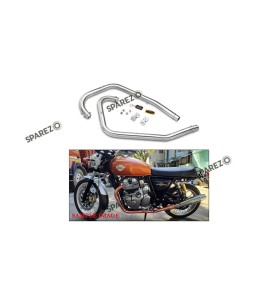 Royal Enfield GT and Interceptor 650cc Red Rooster Header Bend Pipe Matt Finish
