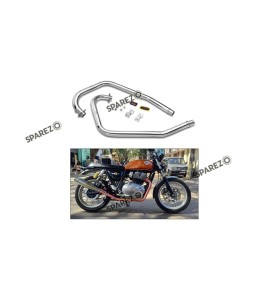 Royal Enfield GT and Interceptor 650cc Red Rooster Header Bend Pipe Polished