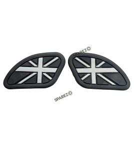 Royal Enfield GT and Interceptor 650 Rubber Tank Pad Pair Black