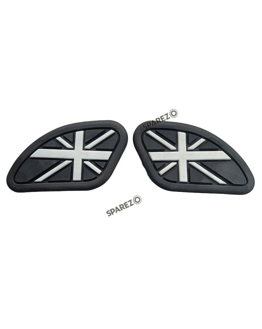 Royal Enfield GT and Interceptor 650 Rubber Tank Pad Pair Black