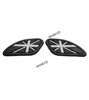 Royal Enfield GT and Interceptor 650 Rubber Tank Pad Pair Black