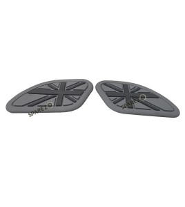 Royal Enfield GT and Interceptor 650 Rubber Tank Pad Pair Grey