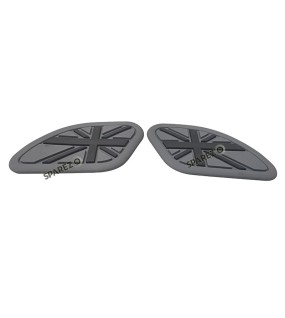 Royal Enfield GT and Interceptor 650 Rubber Tank Pad Pair Grey