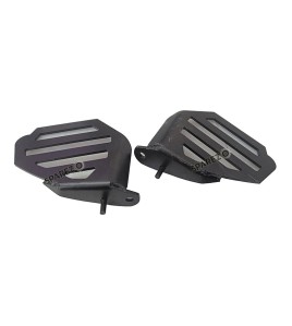 Royal Enfield GT and Interceptor 650cc Wide Pillion Footrest Pair Accessories Black