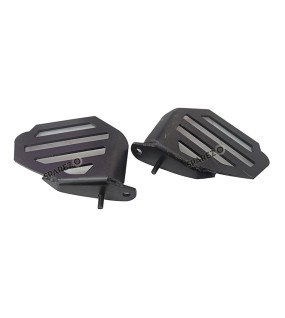 Royal Enfield GT and Interceptor 650cc Wide Pillion Footrest Pair Accessories Black