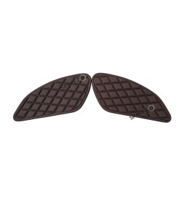 Royal Enfield Interceptor and GT 650 Tank Rubber Knee Pad Pair Brown