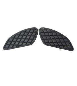 Royal Enfield Interceptor and GT 650 Tank Rubber Knee Pad Pair Black