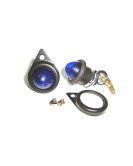 Complete Blue Pilot Lamp Assly 12v Black Rim
