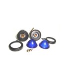 Complete Blue Pilot Lamp Assly 12v Black Rim