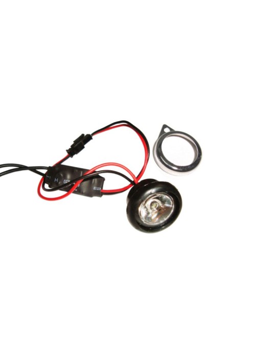 Royal Enfield 12v Blue LED Pilot Light With Chromed Rims Pair