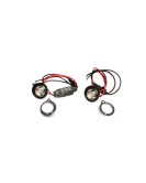 Royal Enfield 12v Blue LED Pilot Light With Chromed Rims Pair