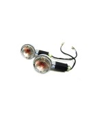Royal Enfield Chromed Side Indicator Set Clear Lens Amber Bulbs