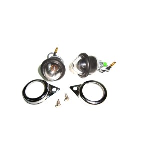 Complete Clear Pilot Lamp 12v Chromed Assembly