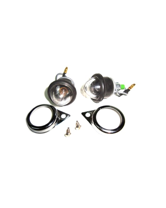 Complete Clear Pilot Lamp 12v Chromed Assembly