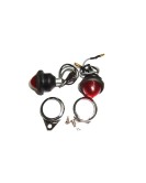 Complete Red Pilot Lamp 12v Chromed Assembly