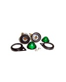 Complete Green Pilot Lamp 12v Black Rim Assembly