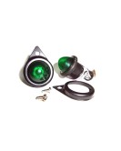 Complete Green Pilot Lamp 12v Black Rim Assembly