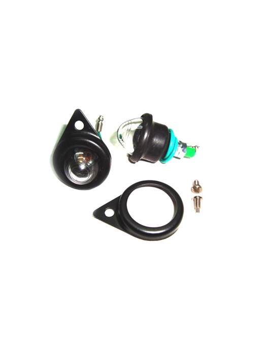 Complete Clear Pilot Lamp 12v Black Rim Assembly