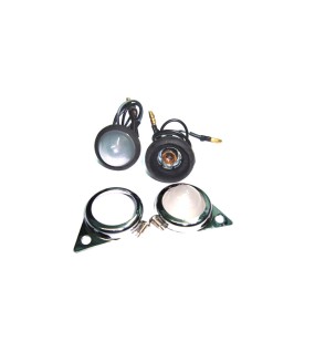 Complete Frosted Pilot Lamp 12v Chromed Rim Assembly