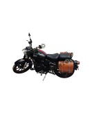 Royal Enfield New Classic Reborn 350cc Leather Brown Tan Bags With Mounting Pair