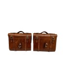 Royal Enfield New Classic Reborn 350cc Leather Brown Tan Bags With Mounting Pair