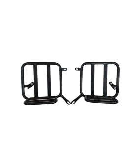 Royal Enfield New Classic Reborn 350 Leather Black Bags With Mounting Pair