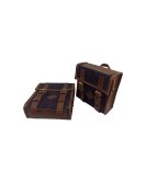 Royal Enfield New Classic Reborn 350 Canvas and Leather Bags With Mounting Pair