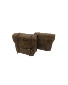 Royal Enfield New Classic Reborn 350 Leather Bags Dust Color With Mounting Pair