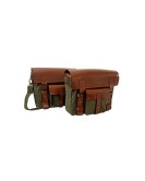 Royal Enfield New Classic Reborn 350 Olive Color Bags With Mounting Pair