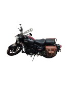 Royal Enfield New Classic Reborn 350 Olive Color Bags With Mounting Pair