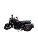Royal Enfield New Classic Reborn 350 Saddle Bags Rusty Brown With Mounting Pair