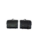 Royal Enfield New Classic Reborn 350 Leather Black Bags With Mounting Pair