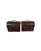 Royal Enfield New Classic Reborn 350cc Leather Antique Brown Bags and Mounting Pair